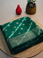Green pure Chiniya silk saree