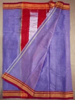 Blouse of lavender cotton Irkal saree with red border