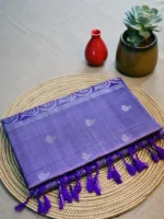 Lavender soft silk Kanchipuram saree