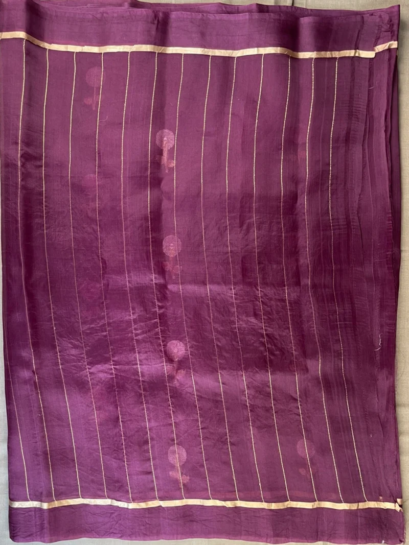 Blouse of maroon pure organza saree