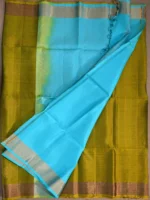 Blouse of olive green pure silk saree