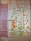 Pallu of orange tissue paithani saree