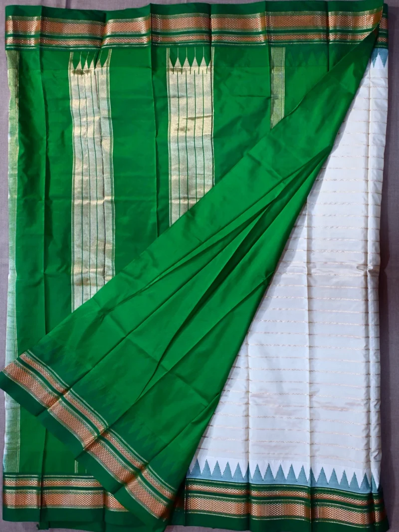 Blouse of pearl colour pure silk Irkal saree