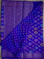 Blouse of purple pure chiniya silk saree