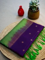 Purple soft silk Kanchipuram saree