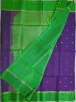 Blouse of purple soft silk Kanchipuram saree
