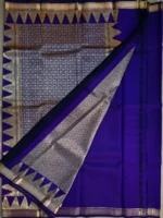 Blouse of purple Mysore silk crepe saree