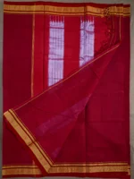Blouse of red cotton Irkal saree with red border