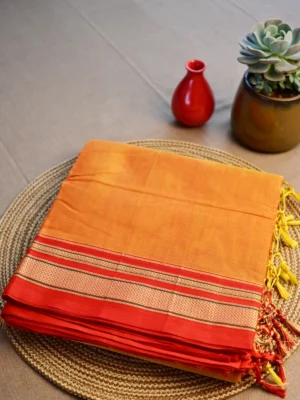 Yellow Premium Cotton Irkal Saree