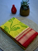 Yellow pure silk ikkat-Irkal saree