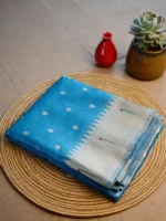 Blue tissue Paithani with golden butti