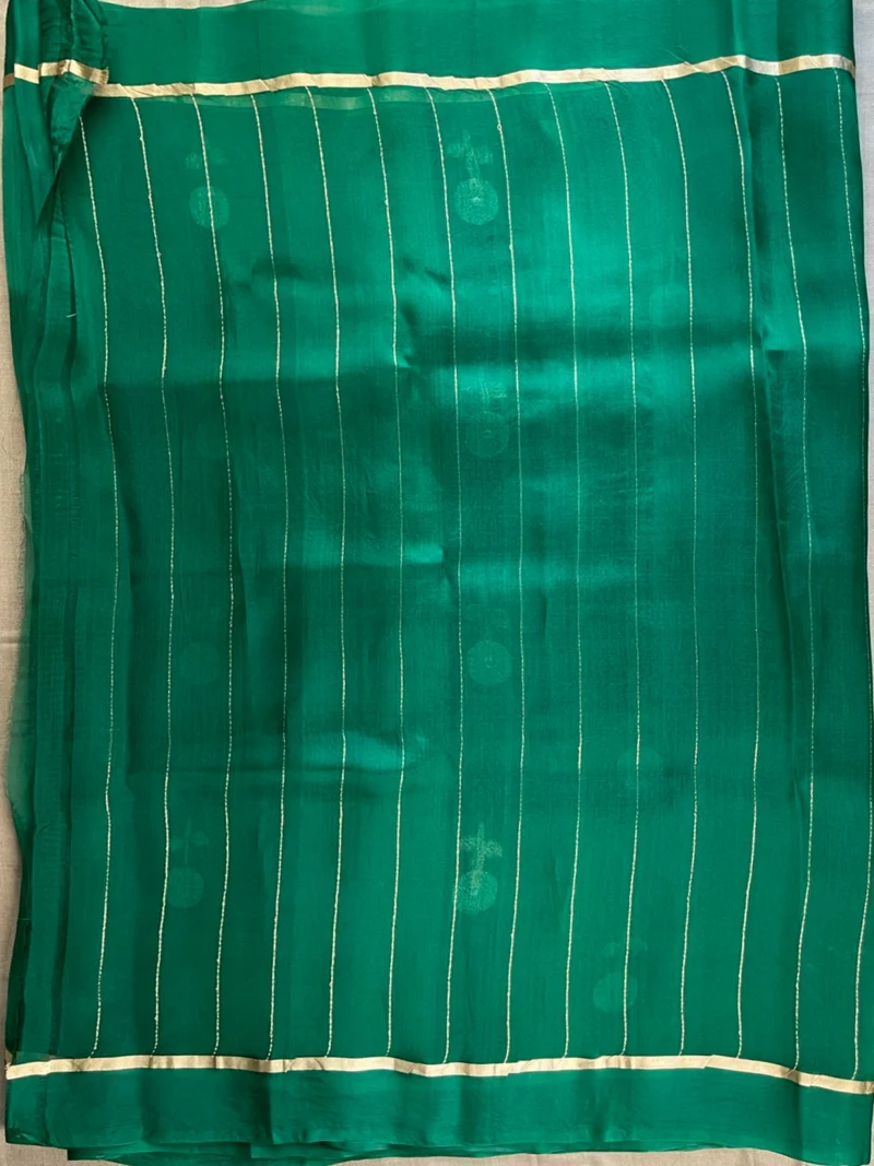 Blouse of green pure organza saree