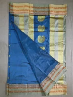 Blouse of grey pure silk Narayan Peth saree.