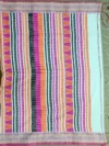 Pallu of off-white Dongri Khadi cotton saree.