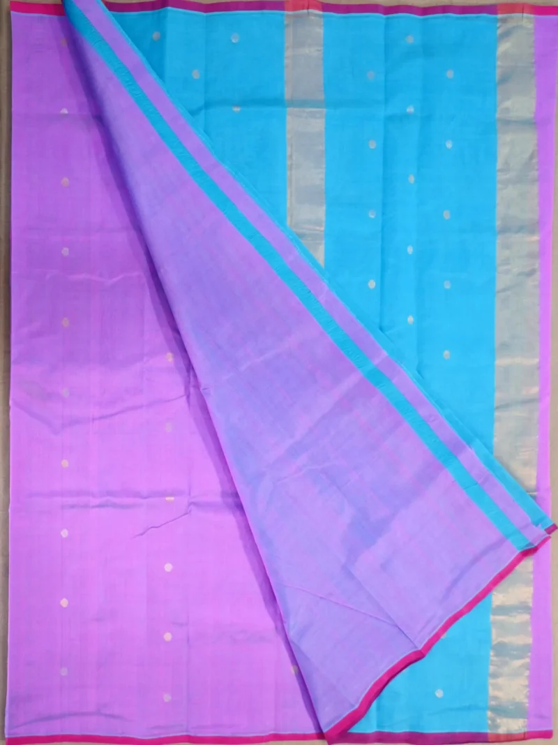 Blouse of lavender cotton silk saree