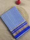 Blue small checks cotton Ilkal saree