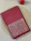 Maroon mango silk saree