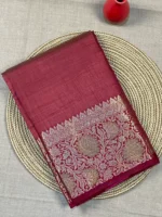 Maroon mango silk saree