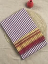Coffee brown small checks cotton Ilkal saree