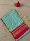 Green small checks pure silk Ilkal saree