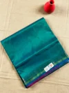 Green pure silk Vishnupuri saree