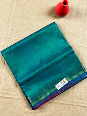 Green pure silk Vishnupuri saree