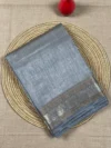 Grey mango silk saree