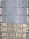 Pallu of grey mango silk saree
