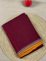 Maroon cotton Narayan Peth sarrr