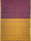 Pallu of maroon cotton Narayan Peth saree