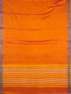 Pallu of Orange cotton Narayan Peth saree