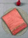 Orange mango silk saree