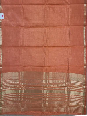 Pallu of orange mango silk saree