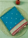 Peacock blue semi Paithani