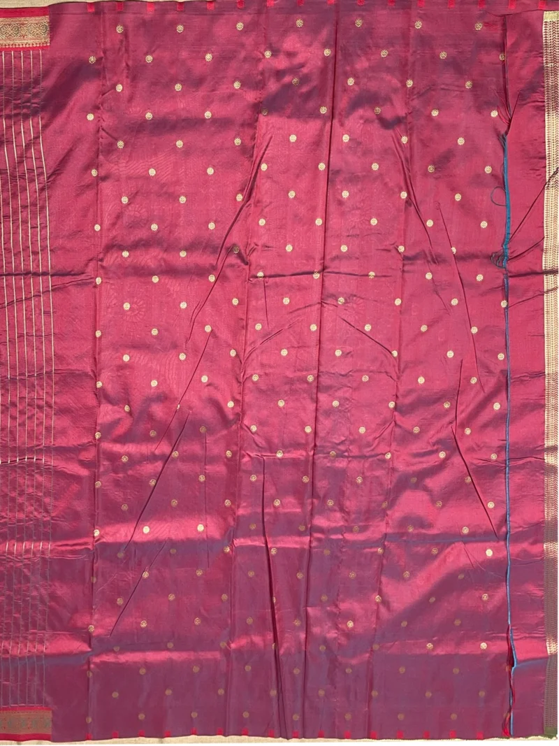 Blouse of peacock blue semi Paithani