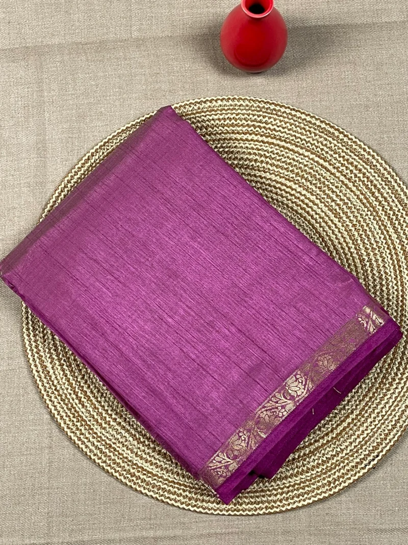 Purple mango silk saree