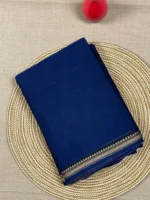 Navy blue cotton Narayan Peth saree
