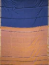 Pallu of navy-blue cotton Narayan Peth saree