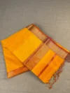 Orange Shaded Maheshwari silk-cotton saree with butti