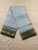 Black micro checks pure silk Ilkal saree