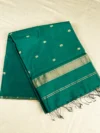 Green silk-cotton Maheshwari saree