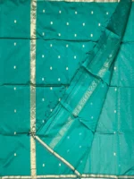 Blouse of Green silk-cotton Maheshwari saree