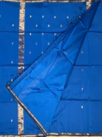 Blouse of Ink blue silk-cotton Maheshwari saree