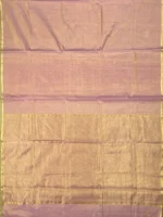 lavender-plain tissue cotton Maheshwari-pallu Pallu of lavender plain tissue-cotton Maheshwari saree
