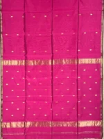 magenta-small-border-maheshwari-silk-cotton-pallu Pallu of Magenta silk-cotton Maheshwari saree