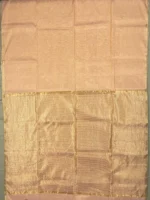 peach colour-plain tissue cotton Maheshwari-pallu Pallu of peach colour plain tissue-cotton Maheshwari saree