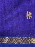 royal-blue-small-border-maheshwari-silk-cotton-border closeup