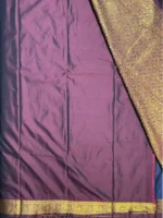 Blouse of navy blue soft Kanchipuram Silk Saree