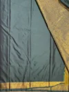 Blouse of olive green soft Kanchipuram Silk Saree