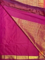 Blouse of peach colour soft Kanchipuram Silk Saree